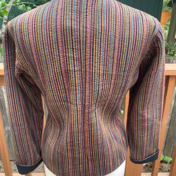 Brand New Orvis Multicolor Earth Tone Striped Jacket - Picture 2 of 10